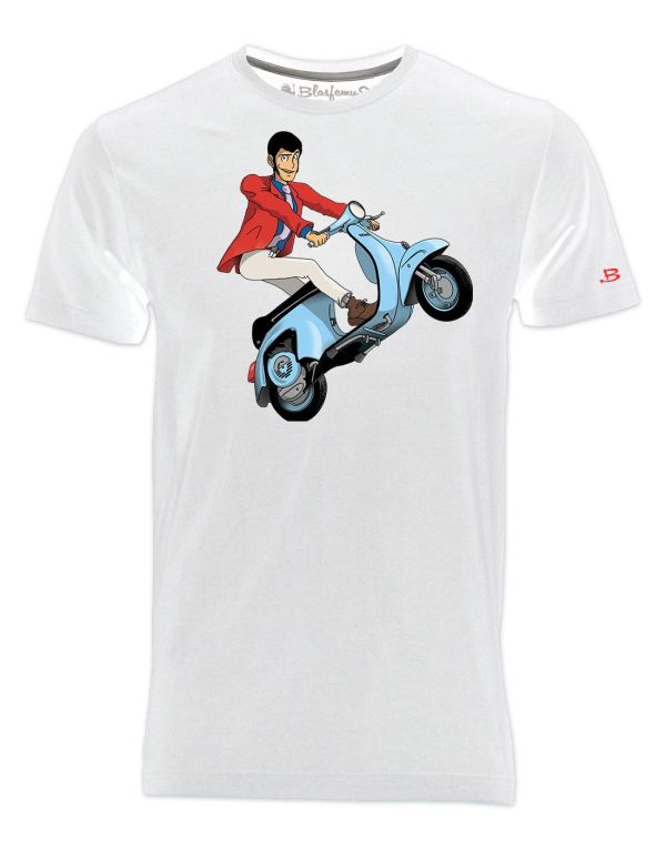 T-shirt Man Lupin III on a vespa...