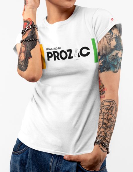 T-shirt donna scritte divertenti psicofarmaci prozac