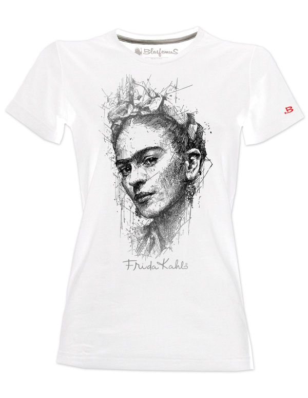 T-shirt donna Frida Kahlo Ufficiale Sketch Art - Blasfemus T-shirt donna Frida Kahlo Ufficiale Sketch Art - Blasfemus