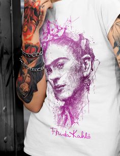 T-shirt donna Frida Kahlo Ufficiale Sketch Art - Blasfemus