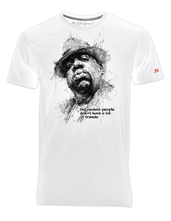 Notorious Big Men's T-Shirt, Rap Music Legends - white color Notorious Big Men's T-Shirt, Rap Music Legends - white color