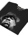 Notorious Big Men's T-Shirt, Rap Music Legends - close up - black color