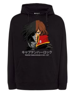 Felpa Cappuccio Capitan Harlock - Anime Manga Cartoni Anni 80 - Blasfemus