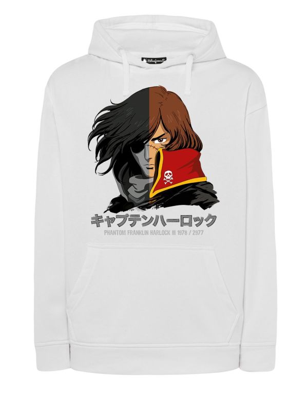 Felpa Cappuccio Capitan Harlock - Anime Manga Cartoni Anni 80 - Acquista online su Blasfemus Felpa Cappuccio Capitan Harlock - Anime Manga Cartoni Anni 80 - Acquista online su Blasfemus