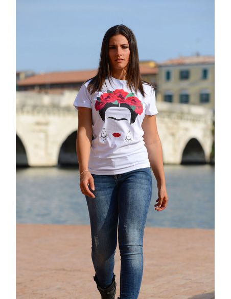 T-shirt donna - Frida Khalo teschi - Blasfemus