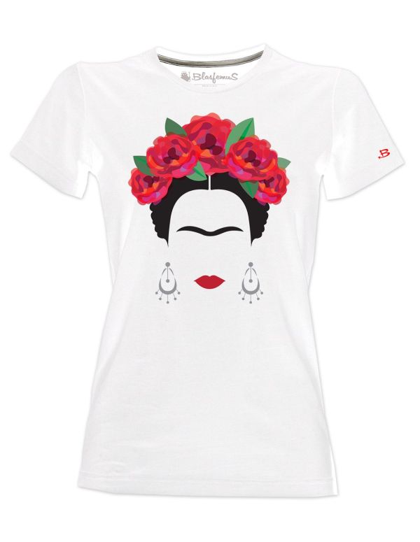 T-shirt donna - Frida Khalo teschi - Blasfemus