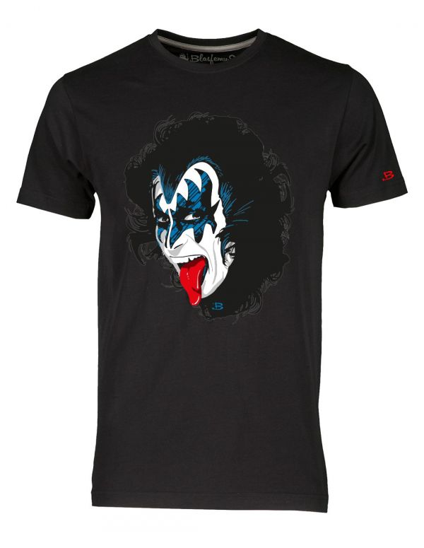 T-shirt uomo nera - Kiss Gene Simmons Blasfemus