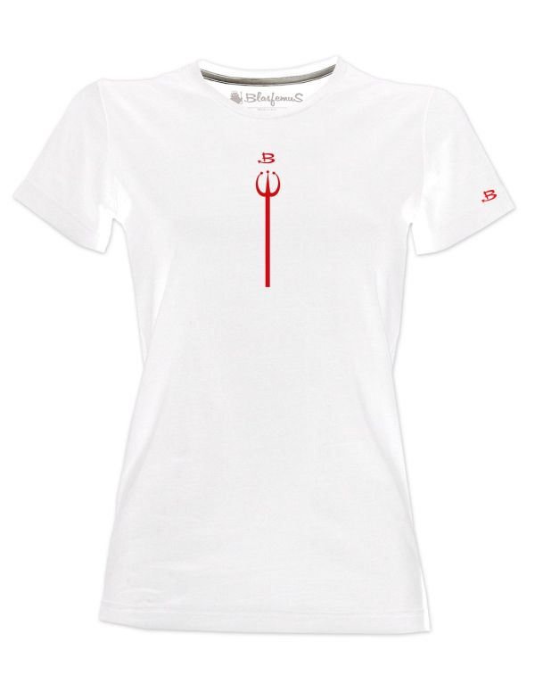 T-shirt Donna - Maglietta con forcone Diavolo Rosso Blasfemus