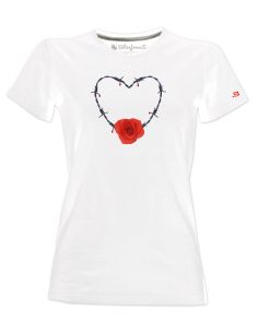 T-shirt donna - Cuore e rosa centrale Blasfemus