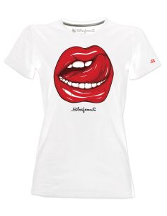 T-shirt donna - Bocca lingua red passion blasfemus