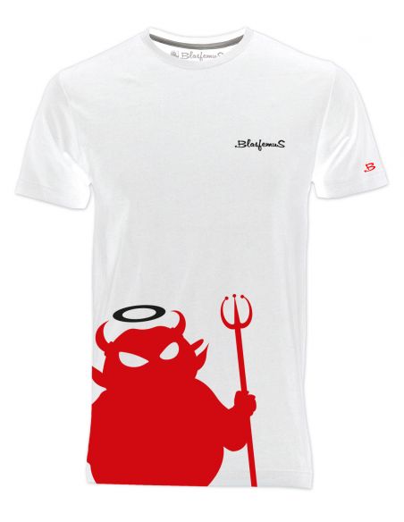 T-shirt uomo bianca - Diavolo Rosso Blasfemus