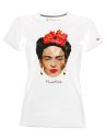 T-shirt donna bianca - Frida Khalo Ufficiale stile poligonale - Blasfemus