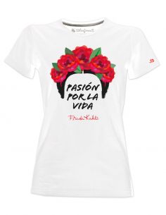 T-shirt donna - Frida Kahlo Ufficiale scritta Pasión por la vida - Blasfemus