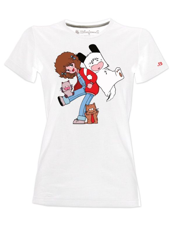 T-shirt donna Spank cartoni animati anni 80 - Blasfemus Colore