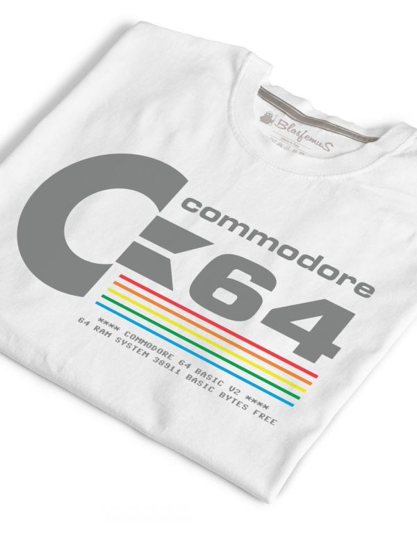 Commodore 64 Anni T-Shirt 80s Vintage Nerd - Blasfemus Color White type Jersey Size L