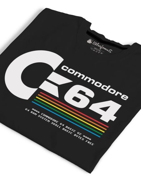 T-Shirt Uomo Commodore 64 Anni 80 Vintage Nerd - nera