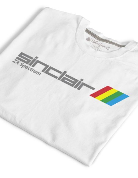 T-Shirt Uomo ZX Spectrum Vintage Nerd bianca - Blasfemus