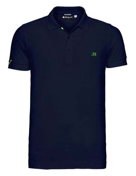 Polo Uomo - maniche corte - blue navy ricamata Blasfemus