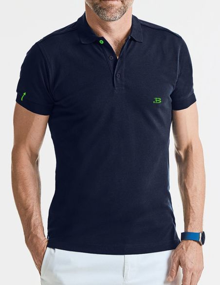 Polo Uomo - maniche corte - blue navy ricamata Blasfemus