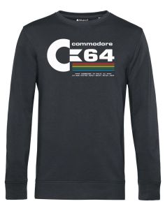 Felpa Commodore 64 C64 Girocollo Uomo Anni 80 Vintage Nerd - Blasfemus